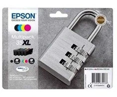 Epson „Padlock C13T35964010“ rašalo kasetė, 1 vnt., originali, didelės talpos (XL), juoda, žydra, rausvai raudona, geltona