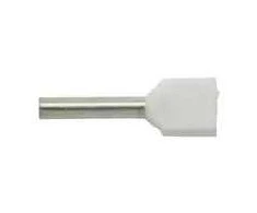 Ergom E08KH-02020104401 Izoliuotas antgalis HI 2X0.75/10, baltas E08KH-02020104401 /100 vnt./