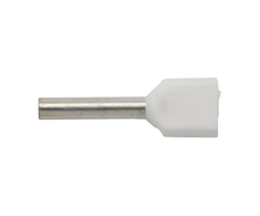 Ergom E08KH-02020104401 Izoliuotas antgalis HI 2X0.75/10, baltas E08KH-02020104401 /100 vnt./