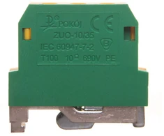 Ergom R33RA-01020100423 Złączka szynowa ochronna 10mm2 geltona ir-žalia ZUO 10/35 R33RA-01020100423