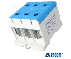 Ergom 3 bėgių bėgio jungtis ZJUN-3x150/BL mėlyna R34RR-07010022401