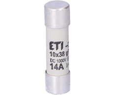 Eti-Polam Cilindrinis saugiklio įdėklas PV 10x38mm 14A gPV 1000V DC CH10 002625136
