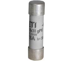 Eti-Polam Cilindrinis saugiklio įdėklas PV 10x38mm 14A gPV 1000V DC CH10 002625136