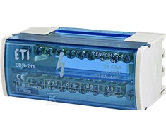 Etipo paskirstymo blokas 125A 2P 11 gnybtų EDB-211 Etibox ETI Polam 001102301
