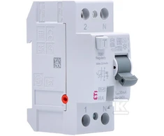 ETI Srovės nuotėkio relė EFI-P2, 40A, 10kA, 30mA AC, 1P+N