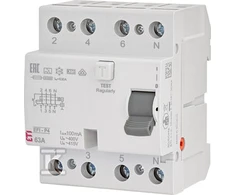 Eti-Polam Liekamosios srovės grandinės pertraukiklis 4P 63A 0.1A EFI-P4 A 63/0.1 002061523