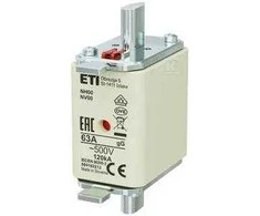 Etipo ETI Polam NH00 saugiklio įdėklas 004182212 gG 63A 500V kombinuotas lėtas pūtimas