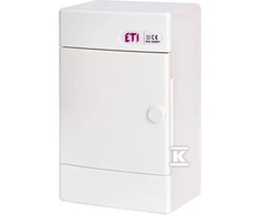 ETI Modulinis skydas ECT4PO, 4 modulių virštinkinis balt. IP40