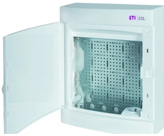Eti Polam 001101301 Ant paviršiaus montuojamas 2x12 daugialypės terpės skirstomasis skydas su plokšte ir lizdu / IP 40 400V AC / ECT24PO MEDIA 001101301