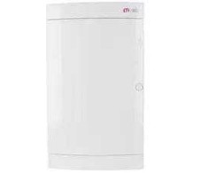 Eti Polam 001101303 Ant paviršiaus montuojamas 3x12 daugialypės terpės skirstomasis skydas su plokšte ir lizdu / IP 40 400V AC / ECT36PO MEDIA 001101303