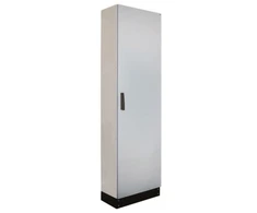 Eti Polam 001325102 Tuščias metalinis atskirai pastatomas korpusas IP65 I klasė RAL7035 (550x1850x300) su 100 mm cokoliu HXS300 2-12 PH1 001325102