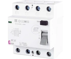 Eti Polam 002062529 Liekamosios srovės grandinės pertraukiklis 4P 40A 0.03A Tipas F EFI-4 F 40/0.03 002062529