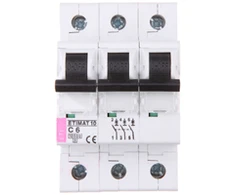 Eti Polam 002135712 Grandinės pertraukiklis 3P C 6A 10kA AC ETIMAT10 002135712