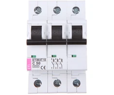 Eti Polam 002135721 Grandinės pertraukiklis 3P C 50A 6kA AC ETIMAT10 002135721