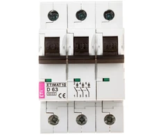 „Eti-Polam“ grandinės pertraukiklis 3P D 63A 6 kA AC ETIMAT10 (002155722)