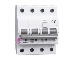 Eti Polam 002174007 Liekamosios srovės pertraukiklis 4P 32A B 0,03A tipas AC KZS-4M 002174007