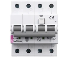 Eti-Polam Diferencinis srovės perjungiklis 4P 16A C 0,03A AC KZS- 4M (002174024)