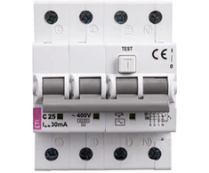 Eti-Polam diferencinis srovės perjungiklis 4P 25A C 0.03A AC KZS- 4M (002174026)