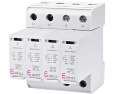 Eti-Polam Viršįtampių iškroviklis T1 + T2 (B, C) ETITEC SM T12 300/12.5 4+0 002440546