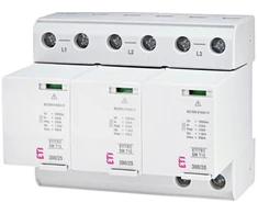 Eti Polam 002440560 Viršįtampių iškroviklis ETITEC SM T12 300/25 3+0 Tipas T1,T2 (B,C) 25kA be nuotėkio srovės varistoriaus + kibirkšties tarpas 002440560