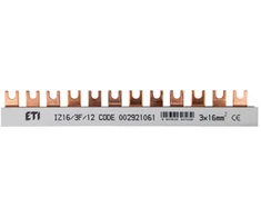 Eti Polam 002921061 Šakės jungties šyna 3P 100A 16mm2 (12 modulių) IZ16/3F/12 002921061