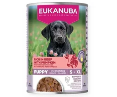 Eukanuba konservuotas pašaras šuniukams su jautiena ir moliūgais, 400g