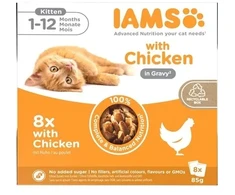 IAMS DELIGHTS kačiukų ėdalas padaže dėžutėje – šlapias kačių ėdalas – 8 x 85 g