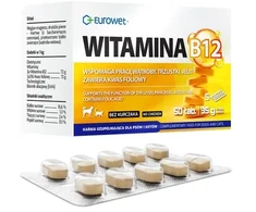 Eurowet Vitaminas B12 kasai/žarnynui šuniui/katei 50 vnt.