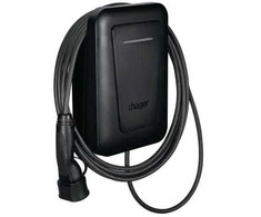EVCS Hager witty one 11kW 3f RFID Bluetooth charging station with 6.5m T2 cable