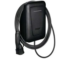 EVCS Hager witty one 11kW 3f RFID Bluetooth charging station with 6.5m T2 cable