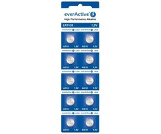 EVERACTIVE ŠARMINĖS BATERIJOS MINI AG10 G10 LR1130 LR54, 10 VNT. LIZDINĖSE PAKUOTĖSE EVAG10