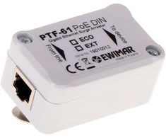 Ewimar PTF-61-EXT/POE/DIN Gigabit Ethernet LAN viršįtampių iškroviklis DIN bėgiui