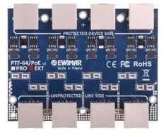 Ewimar PTF-64-EXT/PoE 4 kanalų Gigabit Ethernet LAN viršįtampių apsaugos modulis