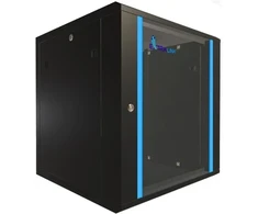 Extralink 12U 600x600 Juoda | Rack spinta | montuojama ant sienos