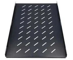 Extralink 1U 750mm Juoda | Lentyna | 19", 752 x 472mm, tvirtinama taškiškai, spintoms, kurių gylis 1000mm