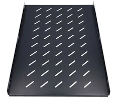 Extralink 1U 750mm Juoda | Lentyna | 19", 752 x 472mm, tvirtinama taškiškai, spintoms, kurių gylis 1000mm