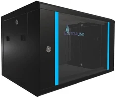 Extralink 6U 600x450 Juoda | Rack spinta | montuojama ant sienos