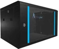 Extralink 6U 600x450 Juoda | Rack spinta | montuojama ant sienos