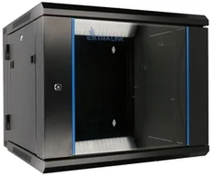 Extralink 6U 600x600 AZH juoda | Rack spintelė | Montuojama prie sienos, dviejų dalių