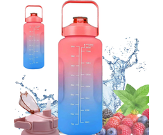 Gertuvė Extralink Motivational Bottle, Vanduo Bottle, 2000ml, Raudona-Mėlyna, BUT-994