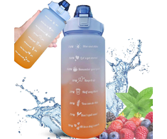 Gertuvė Extralink Motivational Vanduo Bottle, 2000ml Sports Vanduo Bottle, Mėlyna-Oranžinis, BUT-993
