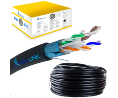 Extralink CAT6 FTP (F/UTP) V2 lauko | Susuktos poros tinklo kabelis | 305 m