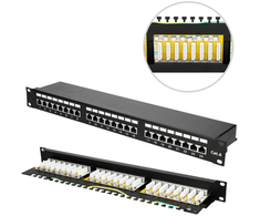 Extralink CAT6 STP V2 | Prievadų skydas (patchpanel) | 24 prievadai