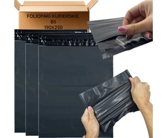 Extralink Juodas kurjerių krepšiai B5 190x250, 50 vnt. pakuotė
