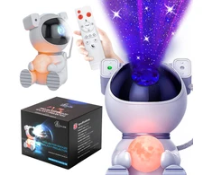 Extralink Home Projektorius žvaigždės po mėnuliu | Naktinė lempa, projektorius, šviečiantis mėnulis | vaikams, astronautas
