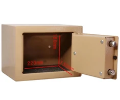 „Extralink Home Seifas“, biuro seifai, raktų spintelė, saugi pinigų dėžutė, auksinė, S-404