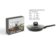 Extralink Home SF-1129-20CM | Keptuvė teflonowa granitowa | Juoda, 1.2L, 20 cm