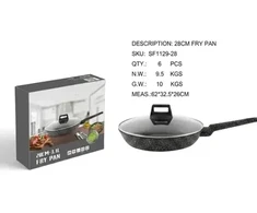 Extralink Home SF-1129-28CM | Keptuvė teflonowa granitowa | Juoda, 3.1L, 28 cm