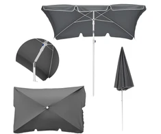 Extralink Parasol Juodasis miškas | Sulankstomas sodo skėtis | 2 m pilka