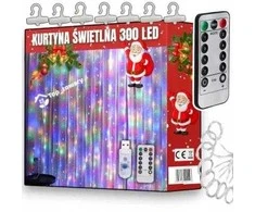 Extralink | LED šviesos užuolaida | 3x3m, 300x LED, šaltai balta, Kalėdinė, dekoracija